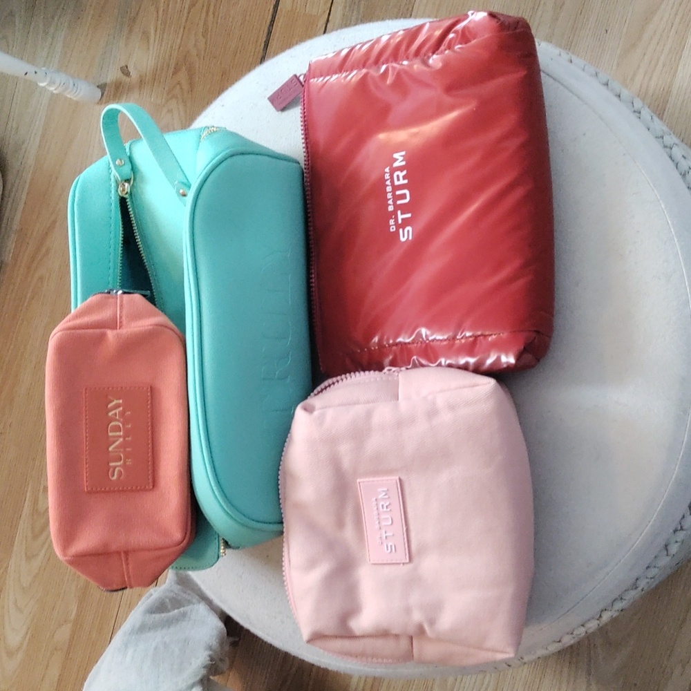 Lot Of 4 Cosmetic Bags